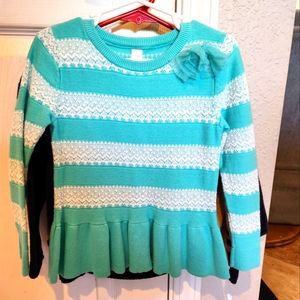 Cherokee 4t turquoise and cream long sleeve shirt